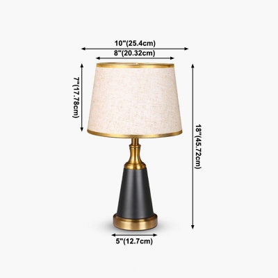 Postmodern Night Table Lamps Black Metal Table Light for Bedroom Living Room