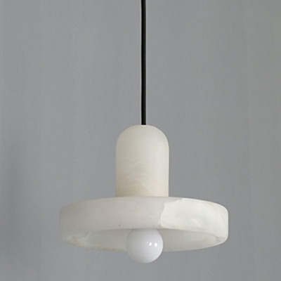 Stone Round Hanging Pendant Light Modern Nordic Style Down Mini Pendant for Living Room