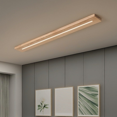 Third Gear Flush Ceiling Light Fixtures Wood Flush Mount Ceiling Chandelier for Living Room