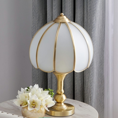 Transitional Bell Nightstand Lamps Mercury Glass Table Lamps For Bedroom