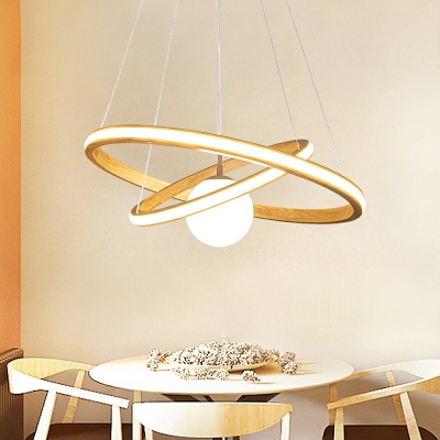Yellow Hanging Lamp Round Shade Modern Style Acrylic Pendant Light for Living Room
