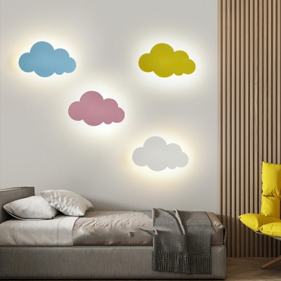 1 Light Cloud Shade Wall Sconce Lighting Modern Style Metal Led Wall Sconce for Living Room Third Gear