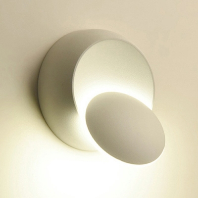 1 Light Globe Wall Light Sconce Modern Style Metal Wall Lighting Fixtures in Black