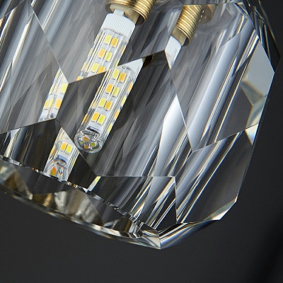1-Light Pendant Lighting Fixtures Minimalist Style Globe Shape Crystal Hanging Ceiling Lights