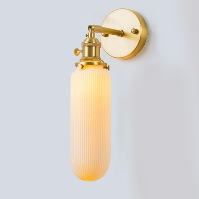 1-Light Sconce Lights Contemporary Style Cylinder Shape Metal Wall Lighting Ideas