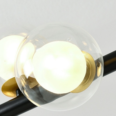 10-Light Island Lighting Minimalist Style Ball Shape Metal Pendant Light Fixture