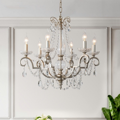 Designer Style Crystal Chandelier Light Modern Style Luxury Candlestick Pendant Light for Living Room