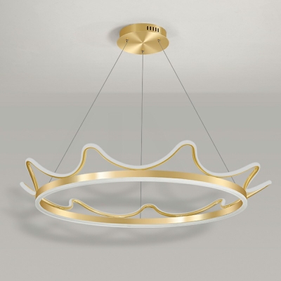 Gold Color Hanging Light Kit Metal Chandelier for Bedroom Living Room