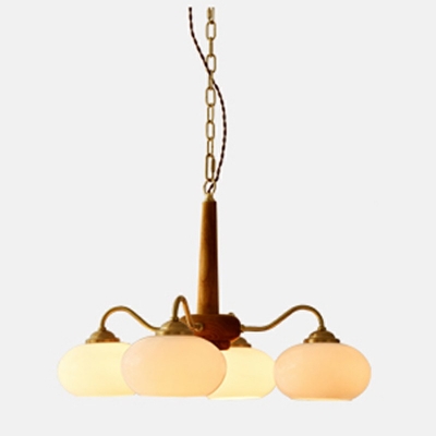 Hanging Light Kit Oval Shade Modern Style Glass Pendant Light for Living Room