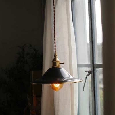 Industrial-Style Cone Commercial Pendant Lighting Brass Hanging Pendant Light