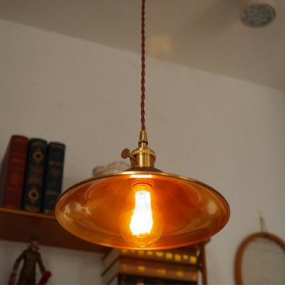 Industrial-Style Cone Commercial Pendant Lighting Brass Hanging Pendant Light