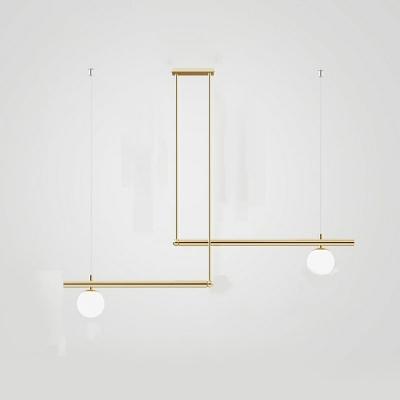 Modern Style Golden Chandelier Light Nordic Style Metal Glass Pendant Light for Dinning Room