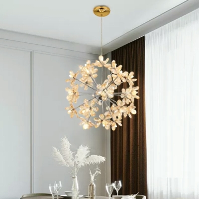 Modern Style Metal Chandelier Crystal Global Ceiling Chandelier for Living Room