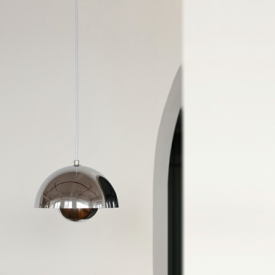 Nordic Metallic Down Lighting Pendant Macaron Bowl Hanging Pendant Lights