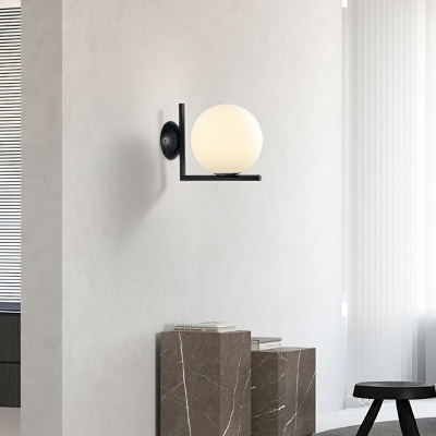 Nordic Style Minimalism Wall Sconce Light Modern Style Glass Wall Light for Bedside