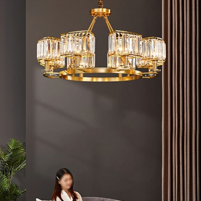Postmodern Style Crystal Pendant Lamp Nordic Style Candlestick Chandelier Light for Restaurant