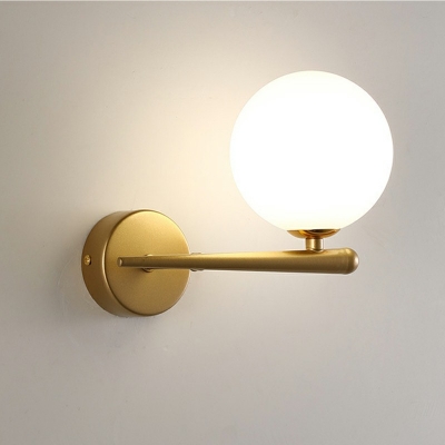 Ring Wall Light Sconce Modern Style Metal 1-Light Wall Mount Lighting in Gold