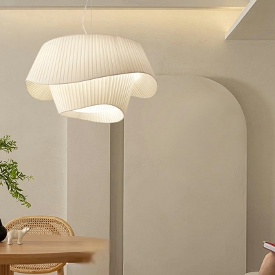 1 Light Modern Suspension Pendant White Hanging Ceiling Lights for Living Room