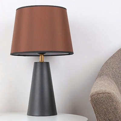 1-Light Night Table Lamps Contemporary Style Bell Shape Metal Nightstand Lamp
