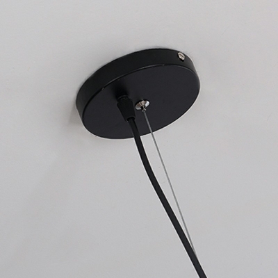 1-Light Pendant Lighting Fixtures Modernist Style Bowl Shape Fabric Suspension Lamp