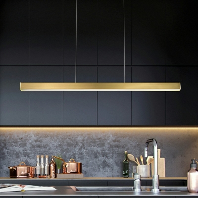 1 Light Strip Shade Hanging Light Modern Style Acrylic Pendant Light for Living Room Third Gear