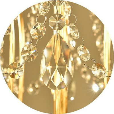 Ceiling Pendant Light Candle Shade Modern Style Crystal Hanging Light for Living Room