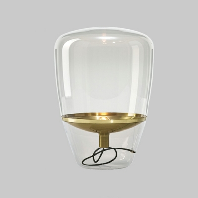 Contemporary Teardrop Night Table Lamps Metal and Glass Table Lamp for Bedroom