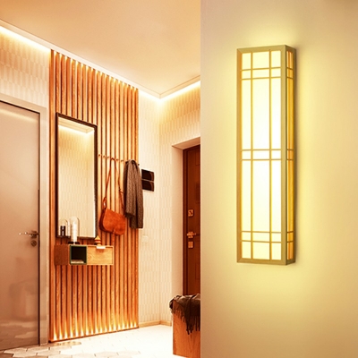 Creative Wood Wall Sconce Light Japanese Style Wall Light for Aisle