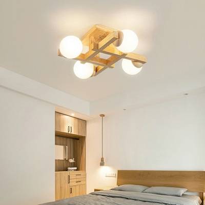 Flush Ceiling Light Fixtures Wood Flush Mount Ceiling Chandelier for Living Room