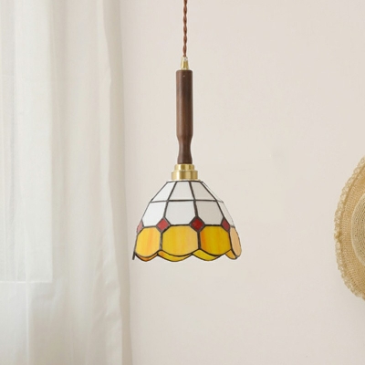 Hanging Light Fixtures Flower Shade Modern Style Glass Hanging Ceiling Light for Living Room