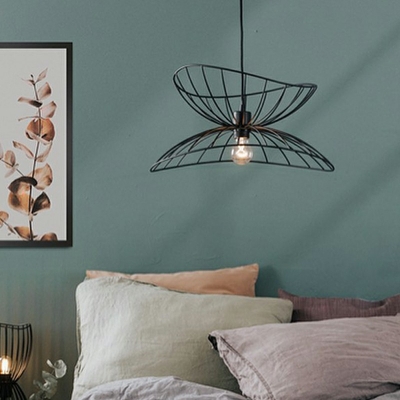 Minimalism Style Hanging Light Nordic Style Metal Pendant Light for Bedroom