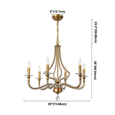Modern Style Crystal Celling Light Nordic Style Metal Chandelier Light for Dinning Room