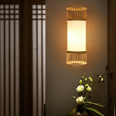 Modern Style Wood Wall Light Japanese Style Creative Wall Sconce Light for Aisle
