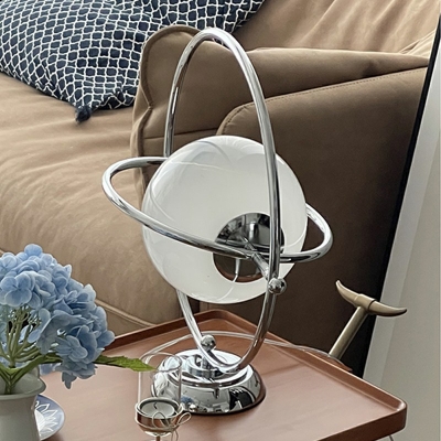 Modernism Globe Night Table Lamps Metal and Glass Table Lamp for Bedroom