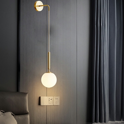 Postmodern Style Wall Sconce Gold Metal Wall Mounted Lamps for Living Room
