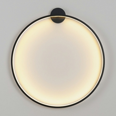 Round Shaped LED Wall Sconce Light Modern Style Linear Wall Light for Living Room