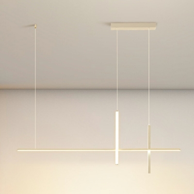 Ultra-Modern Island Lighting Linear Pendant Light Fixtures for Dining Room Living Room