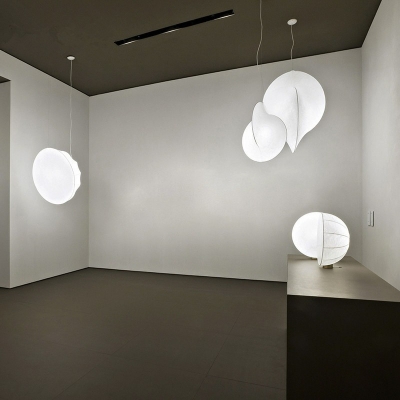 Ultra-Modern Silk Down Lighting Hanging Light Fixtures for Living Room