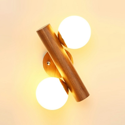 2 Light Sconce Light Fixtures Wood Flush Mount Wall Sconce for Bedroom