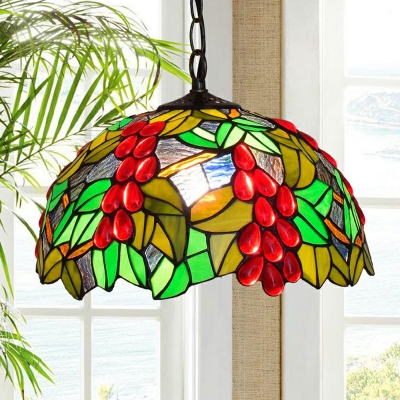 Hanging Light Kit Semicircular Shade Modern Style Glass Pendant Chandelier Kit for Living Room