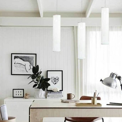 Linear 1 Light Modern Hanging Pendnant Lamp Nordic Style Minimalist Suspension Lamp for Living Room