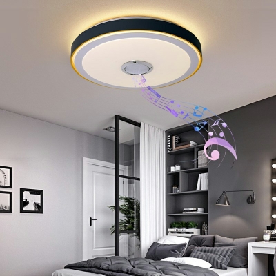 Minimalism Style Metal Acrylic Celling Light Modern Style RGB Flushmount Light for Bedroom