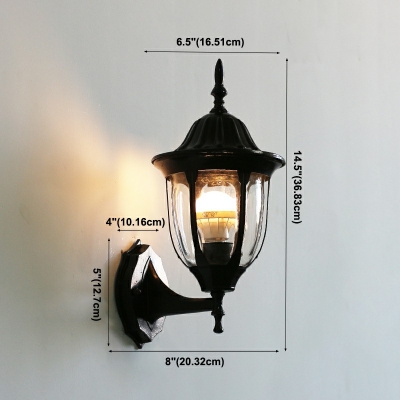 Nordic Style Glass Wall Sconce Light Postmodern Style Retro Wall Lamp for Courtyard Bedside