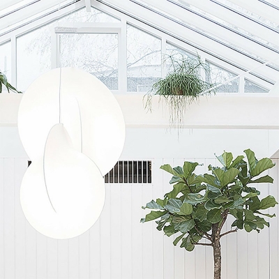 Ultra-Modern Silk Down Lighting Hanging Light Fixtures for Living Room