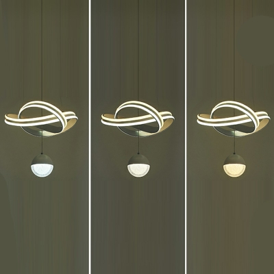 2-Light Pendant Chandelier Minimalist Style Geometric Shape Metal Warm Light Hanging Ceiling Lights