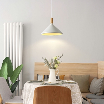 Contemporary Drop Pendant Wood Suspension Pendant for Dining Room