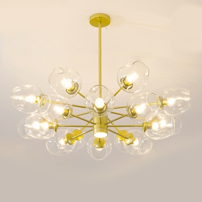 Contemporary Global Spray Chandelier Lights Glass Hanging Ceiling Lights