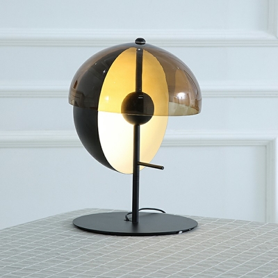 Contemporary Semi Spheres Night Table Lamps Metal and Glass Table Lamp for Bedroom