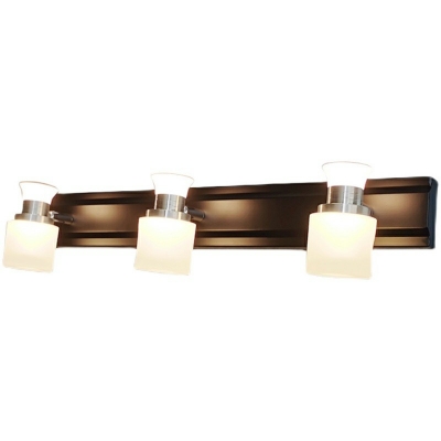 Countryside Warm Light Wall Mounted Light Fixture Glass and Metal Wall Mounted Vanity Lights
