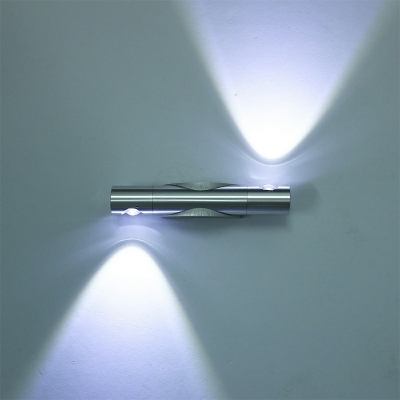Cylinder Wall Light Sconce Modern Style Clear Glass 2 Lights Sconce Light Fixtures in Green